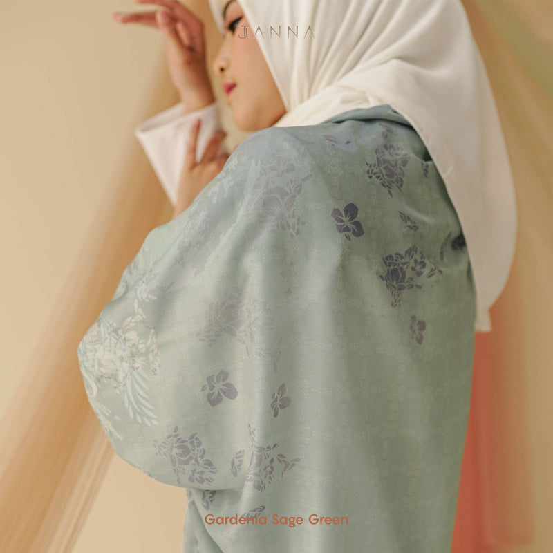 OUTER SCARF THE GARDENIA SERIES - SAGE GREEN